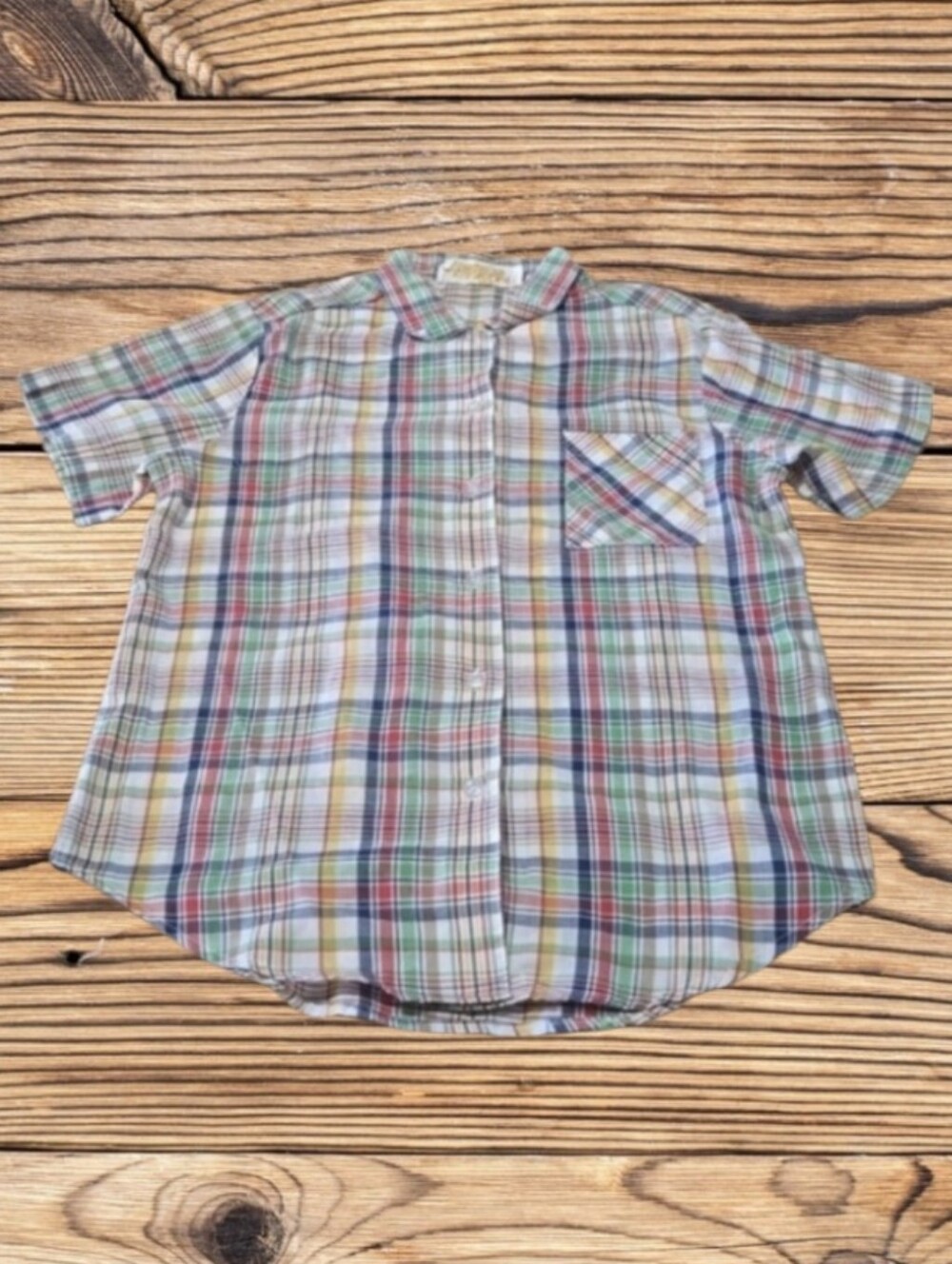 LITTLE BOY'S YOUTH PARK PLAID BUTTON DOWN SHIRT